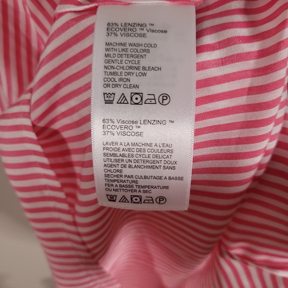 NEW Tommy Bahama Palm Cove Pink and White Striped Swing Cami Top Small MSRP $100 - Picture 12 of 16